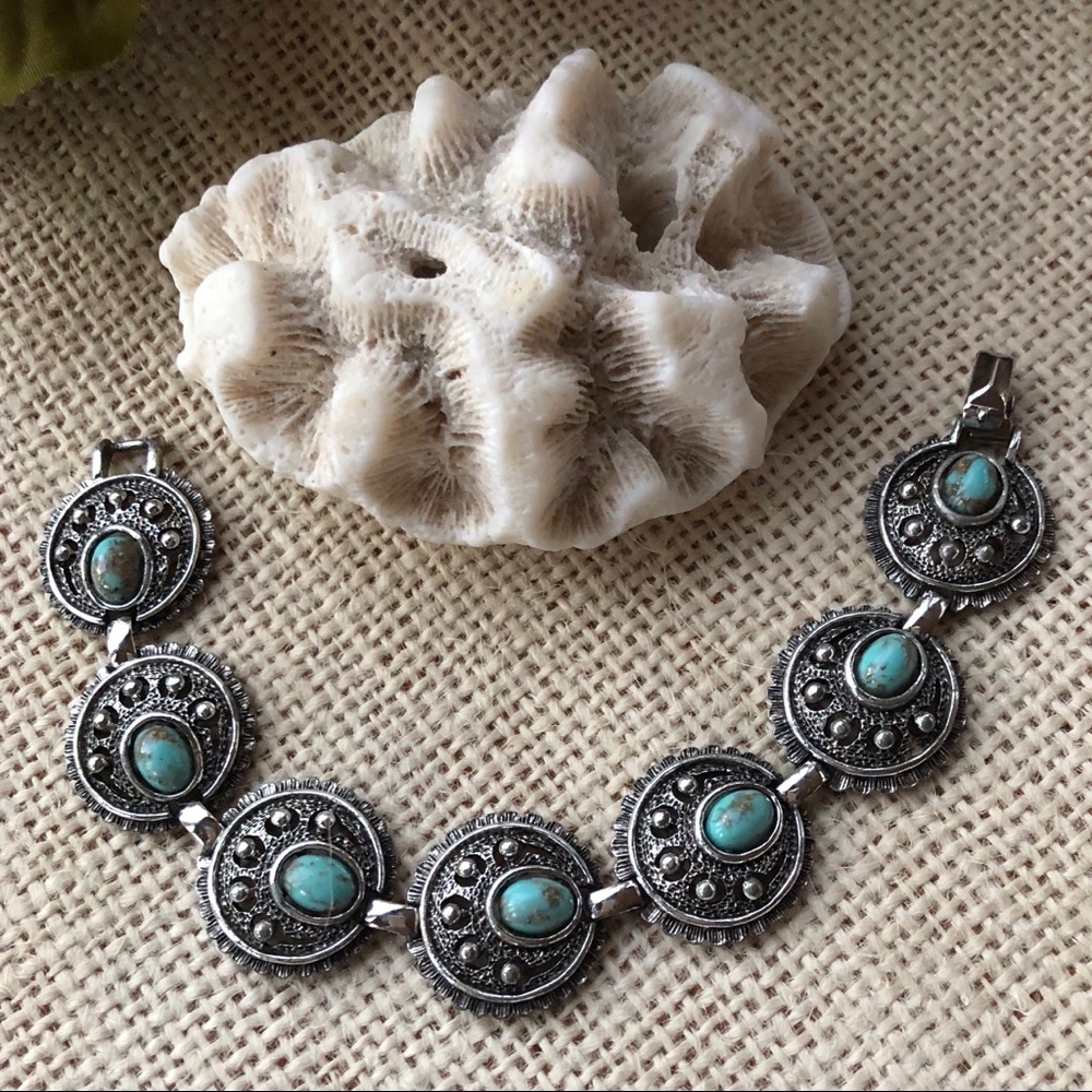 Vintage Sarah Coventry 1962Faux turquoise bracelet